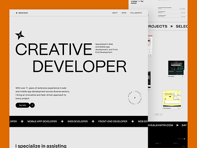 Developer Portfolio Showcase: Unleashing the Power of Innovation branding design developer landing page portfolio ui web design