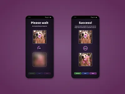 Pet AI Image Generator Mobile App dog