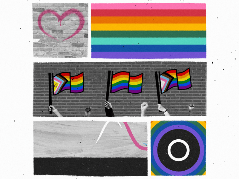 Pride 2023 animation lgbt mixed media paper cut out pride pride 2023 pride flag