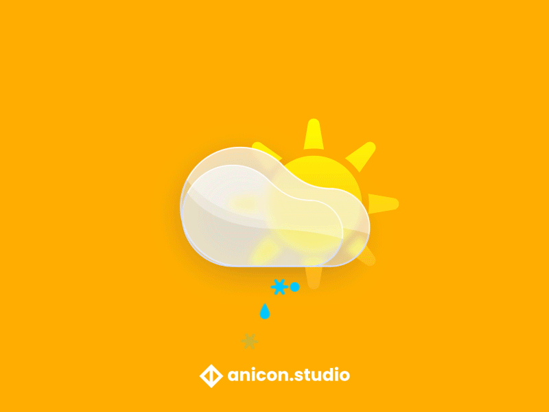 What's the weather like? anicon animated logo cloud design frosted glass graphic design icon illustration json lottie motion graphics rain sun ui ux weather weather icons