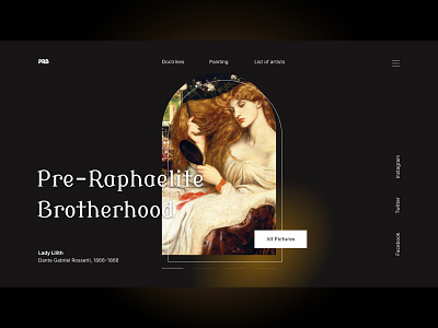 Pre-Raphaelite Museum Site branding clean design graphic design ui web website