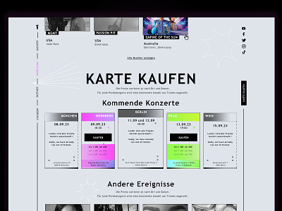 Tickets site design study ui web website