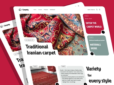 Carpet shop UI design carpet creative design figma graphic design reddesign trends ui uiux ux webdesign