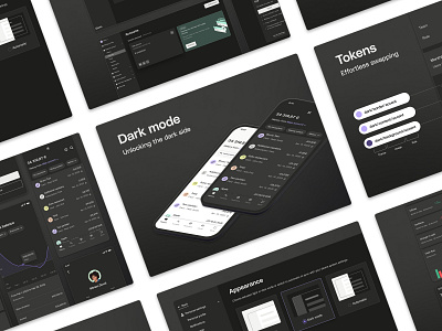 Dark mode for web and mobile bankapp dark mode design design token financial fintech tokens ui