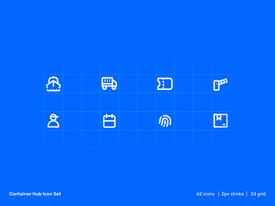 Icons set - Port Terminals app container icon design icons ports ports app set of icon terminal ui ui design ux