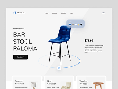 Landing Page for Furniture Store design ui ux web web design website