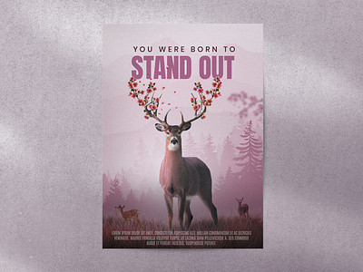 Motivational Poster "You were born to Stand Out" artthatempowers creativeexpression design graphic design illustration illustrationinspiration inspiringartwork motivationalprotestart phot photomanipulation photoshop standoutfromthecrowd uniqueperspectives visualmotivation
