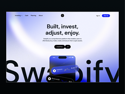 Swapify - Web 3.0 Platform binance bitcoin blockchain coin crypto crypto currency crypto wallet crypto website cryptocurrency exchange investment platform trading ui ux wallet web 3 web 3.0 web 3.0 design web3