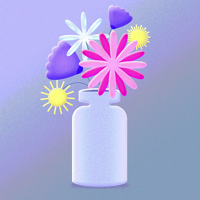 My New Vase 💮 2d animation 3d animation after effect animation art color flat design flowers animation flowers illustration graphic design illustrate illustration motion graphics textures vector