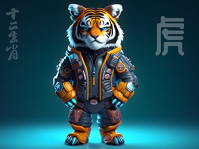 Chinese zodiac-Tiger 3d