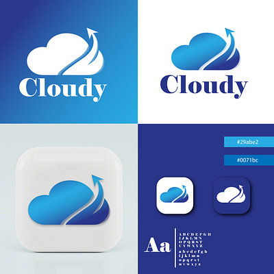 Cloudy Logo(Unused) abstruct logo app icon best logo branding cloud logo creative logo gradient icon logo logo design logoideas logos modern logo professional logo symbol vector