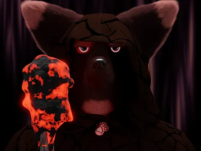 Earth mage 3d 3d model blender cape character cloak clothing collection design fox fur illustration mage magic modeling nft saga staff wizard