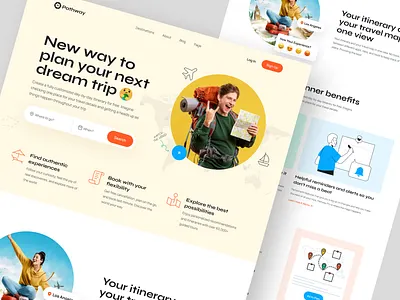 Travel Guide Website Design adventure design homepage landing page tourist travel travel guide ui uihut web design webdesign webflow webflow designer website website design