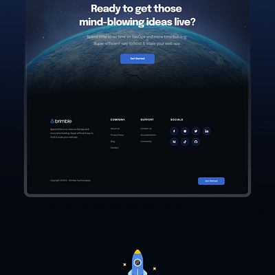 Brimble | Footer Concept brimble design designs footer ui uiux web web design