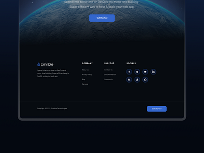 Brimble | Footer Concept brimble design designs footer ui uiux web web design