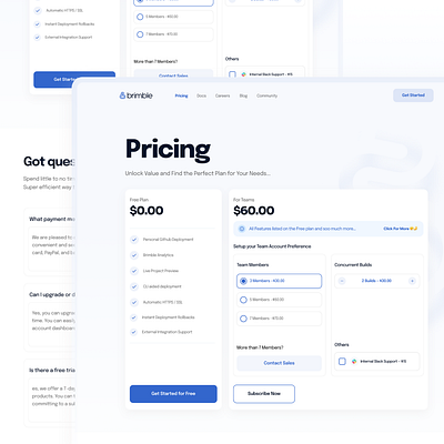 Brimble | Pricing Page Concept brimble design pricing pricing page ui uiux web web design