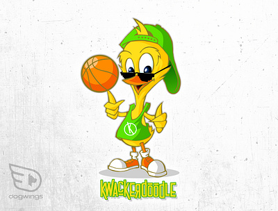 Logo character basketball chipdavid dogwings drawing duck hoops illustration logo mascot vector