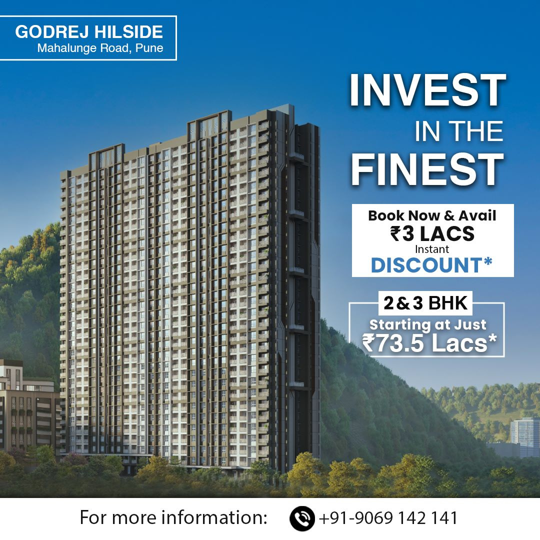 Godrej Hillside 3 in Mahalunge, Pune Godrej Properties Pune by