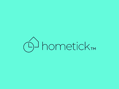 Hometick air app clock device energy home house infrastructure logo monoline quality saving symbol water weather