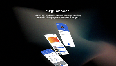 SkyConnect Theme Park app branding mobile ui ui