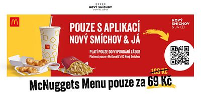 Mcdonald's app campaing for Nový Smíchov app brand branding campaign design digital download graphic design mcdonalds novy smichov prague shopping centre typography vector