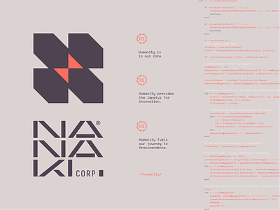 Nanaki update 02 a.i. abstract ai branding code futuristic geometric japan japanese logo modernism robot robotics type typography