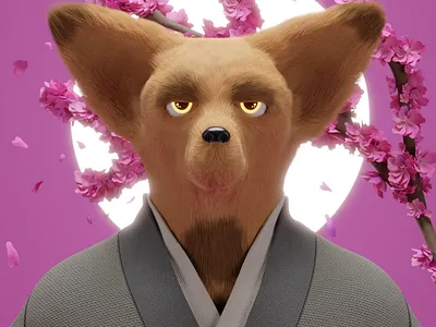 Noble 3d 3d model 3dart blender character characterdesign clothing collection design fox fur illustration modeling nft nftart nfts saga