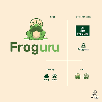Logo Froguru branding design diseñ graphic design illustration logo vector