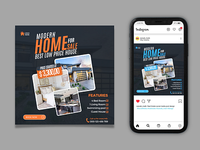 Real Estate Social Media Post | Instagram Banner Design advertising banner branding canva design graphic design graphicdesign instagrampost logo poster realestate socialmedia