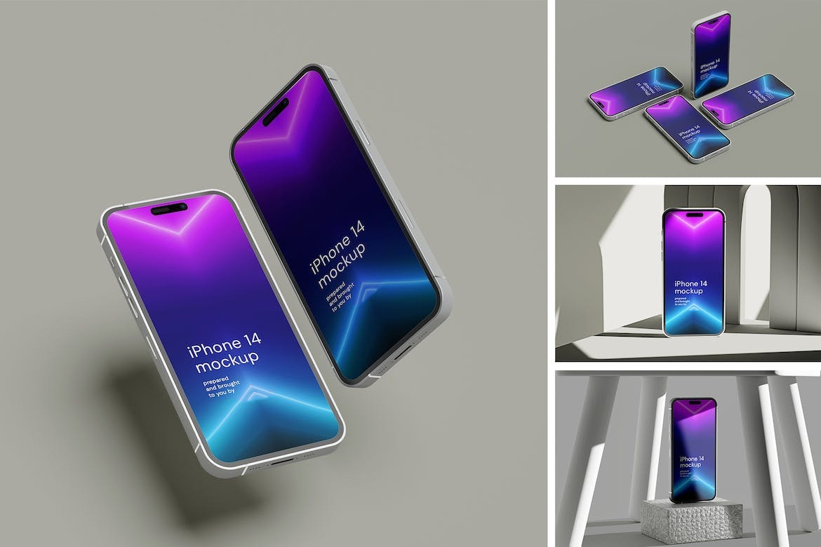 Iphone 14 Pro Mockup abstract clean device display laptop mac macbook mockup phone phone mockup presentation realistic simple smartphone theme ui ux web webpage website