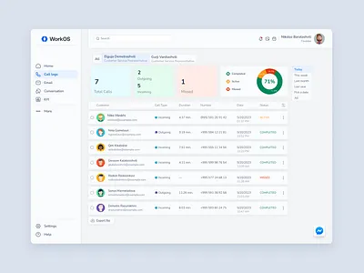 CRM Dashboard branding ui ux website
