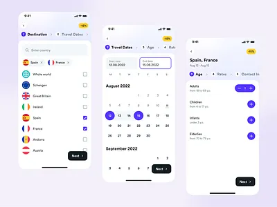Travel Insurance calendar country flag travel