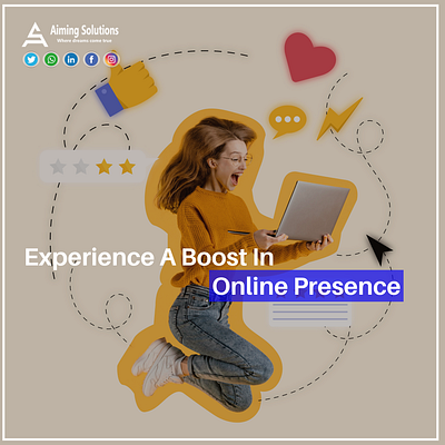 Experience A Boost In Online Presence app branding design digital digitalmarketing graphic design illustration logo seo ui