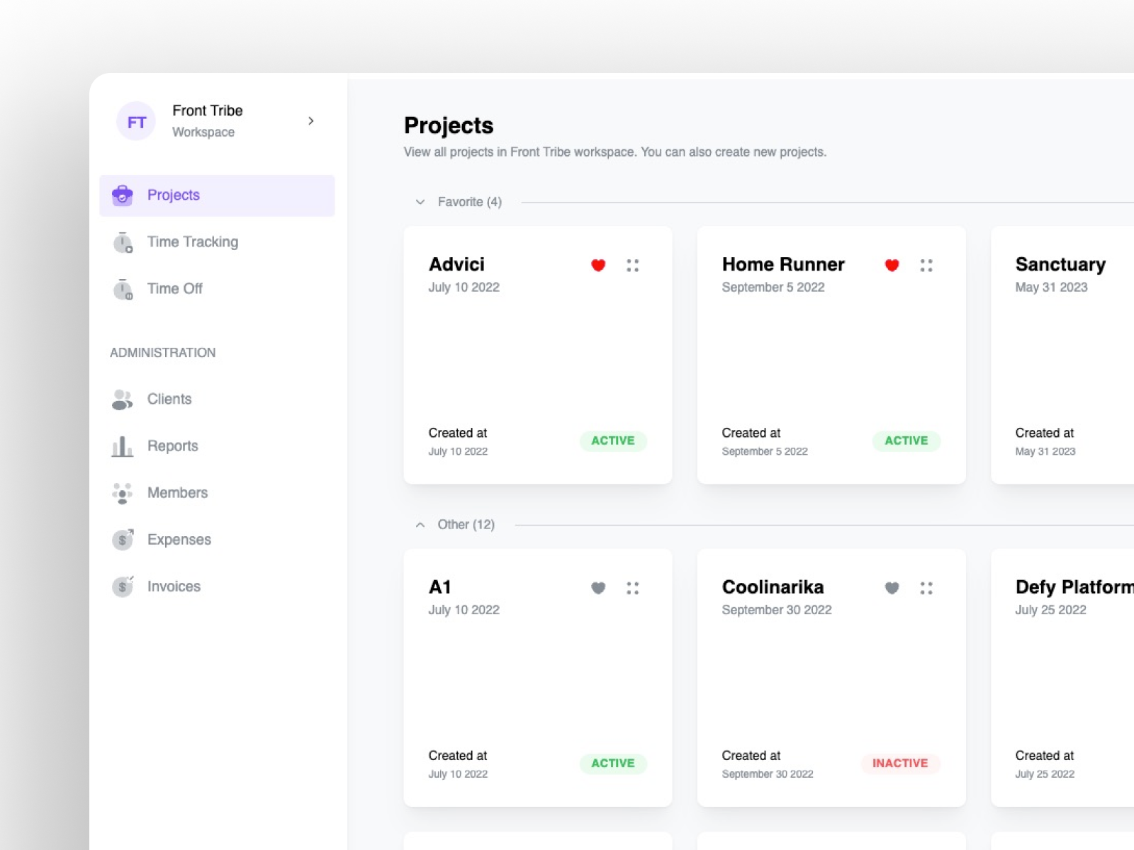Project Management Tool - UI/UX design by Front Tribe on Dribbble