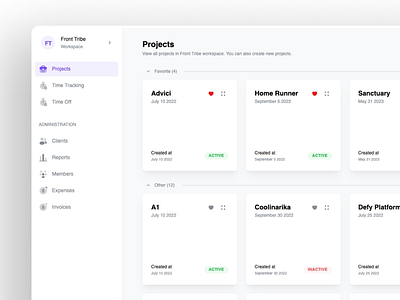 Project Management Tool - UI/UX design dashboard design project management task management ui ux web design