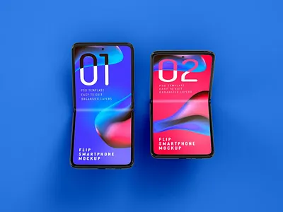 Galaxy Z Flip Mockup | Folding Smartphone abstract clean device display laptop mac macbook mockup phone phone mockup presentation realistic simple smartphone theme ui ux web webpage website