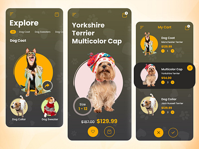 Pet Store App UI Design designs, themes, templates and downloadable ...
