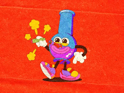 happy bong 1930 1930s bong cartoon character character fun happy old cartoon old school smoke texture vintage weed
