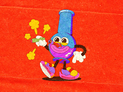 happy bong 1930 1930s bong cartoon character character fun happy old cartoon old school smoke texture vintage weed