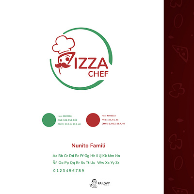 Pizza chef branding diseñ graphic design illustration ilust logo vector