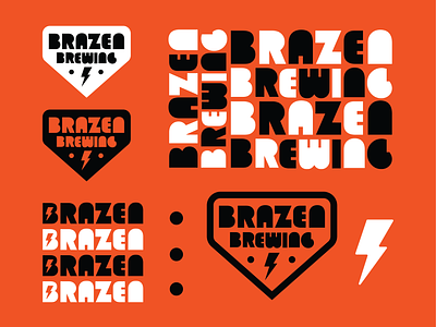 Brazen Brewing - Buffalo Breweries badge bold brazen brewery brewery branding brewery logo brewery merch buffalo logo retro thick lines