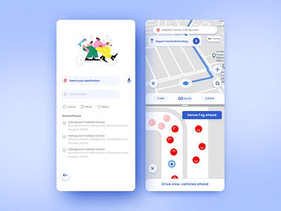 An app idea for preventing road accidents app design ui ux