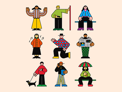 The Art of Waiting 🚏🚎✨ bus stop character commute editorial iconography icons illustration patience ride spotillustration train transit vector waiting