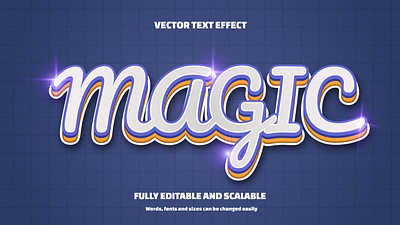 Magic Editable 3D text effect Style spark typographic