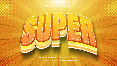 Super Editable 3D text effect Style cartoon text effect typographic