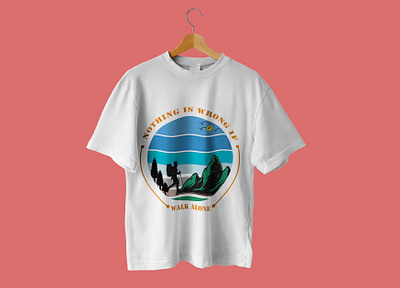 Hiking T-Shirt Design adventure custom t shirt graphic design hiking illustration t shirt design trandy tshirt vintage