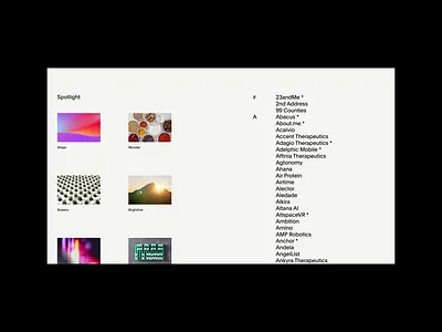 GV Investments grid synchronized ui ux video web website