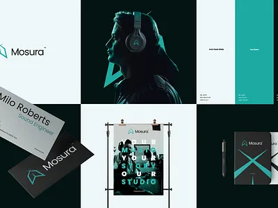Mosura - Recording Studio brand identity audio brand brand identity branding clean creative identity logo logo design logo type logos mark minimalist modern portfolio professional simple studio symbol visual identity