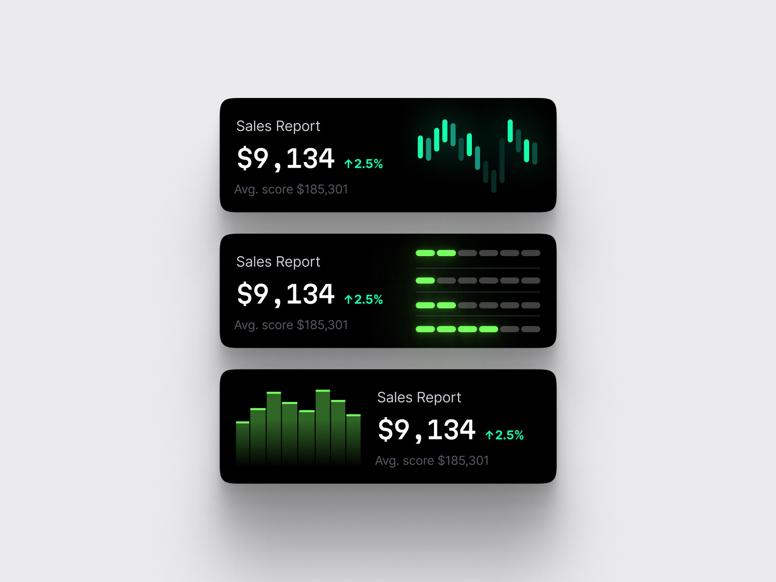 Bar charts collection Hyper charts UI Kit by Alien pixels for ...
