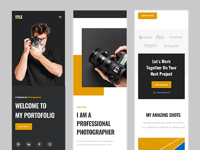 Personally - Responsive Mobile (Personal Page) app design mobile ui uiux